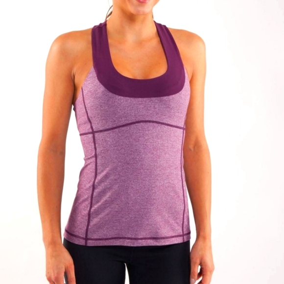 Lululemon Scoop Neck Athletic Tank Top Sleeveless Workout Gym Yoga Top Size 8 - Picture 1 of 8